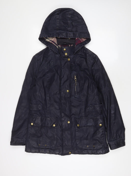 Indigo Womens Blue Jacket Coat Size 14 Zip