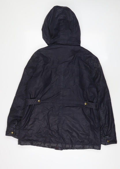 Indigo Womens Blue Jacket Coat Size 14 Zip