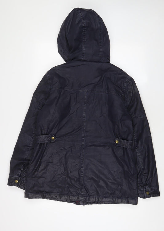 Indigo Womens Blue Jacket Coat Size 14 Zip