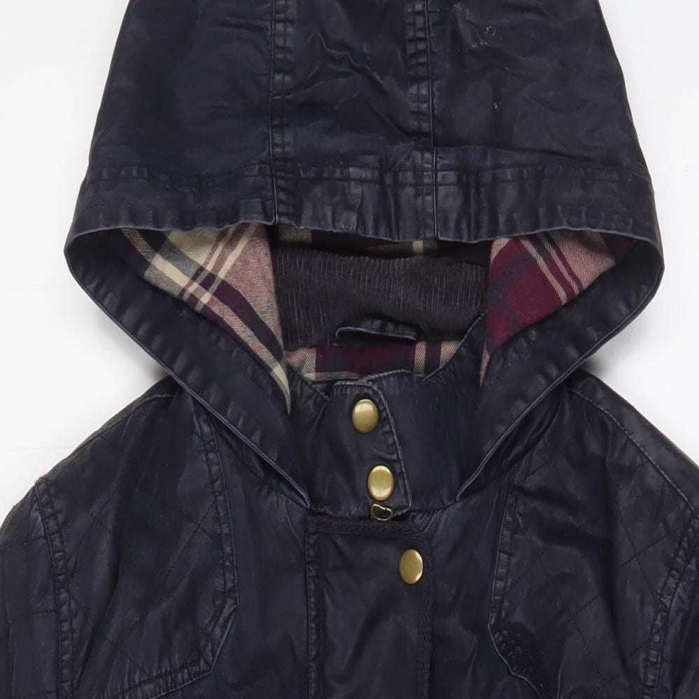 Indigo Womens Blue Jacket Coat Size 14 Zip
