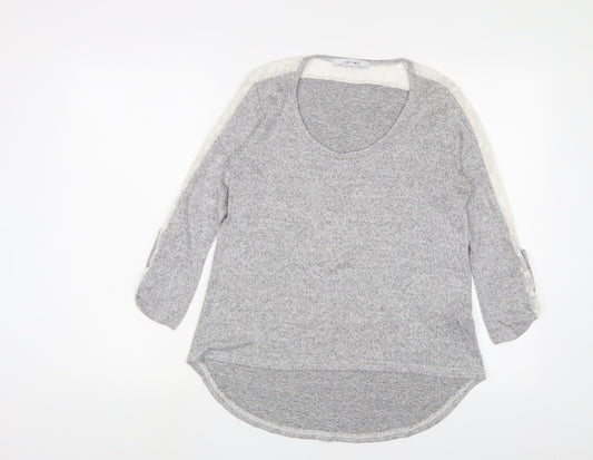 Womens UK Size L COIN 1804 Grey Basic T-Shirt