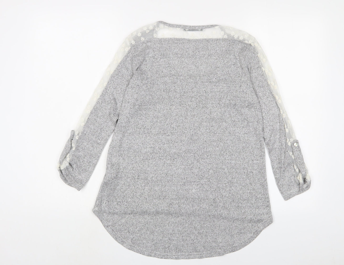 Womens UK Size L COIN 1804 Grey Basic T-Shirt