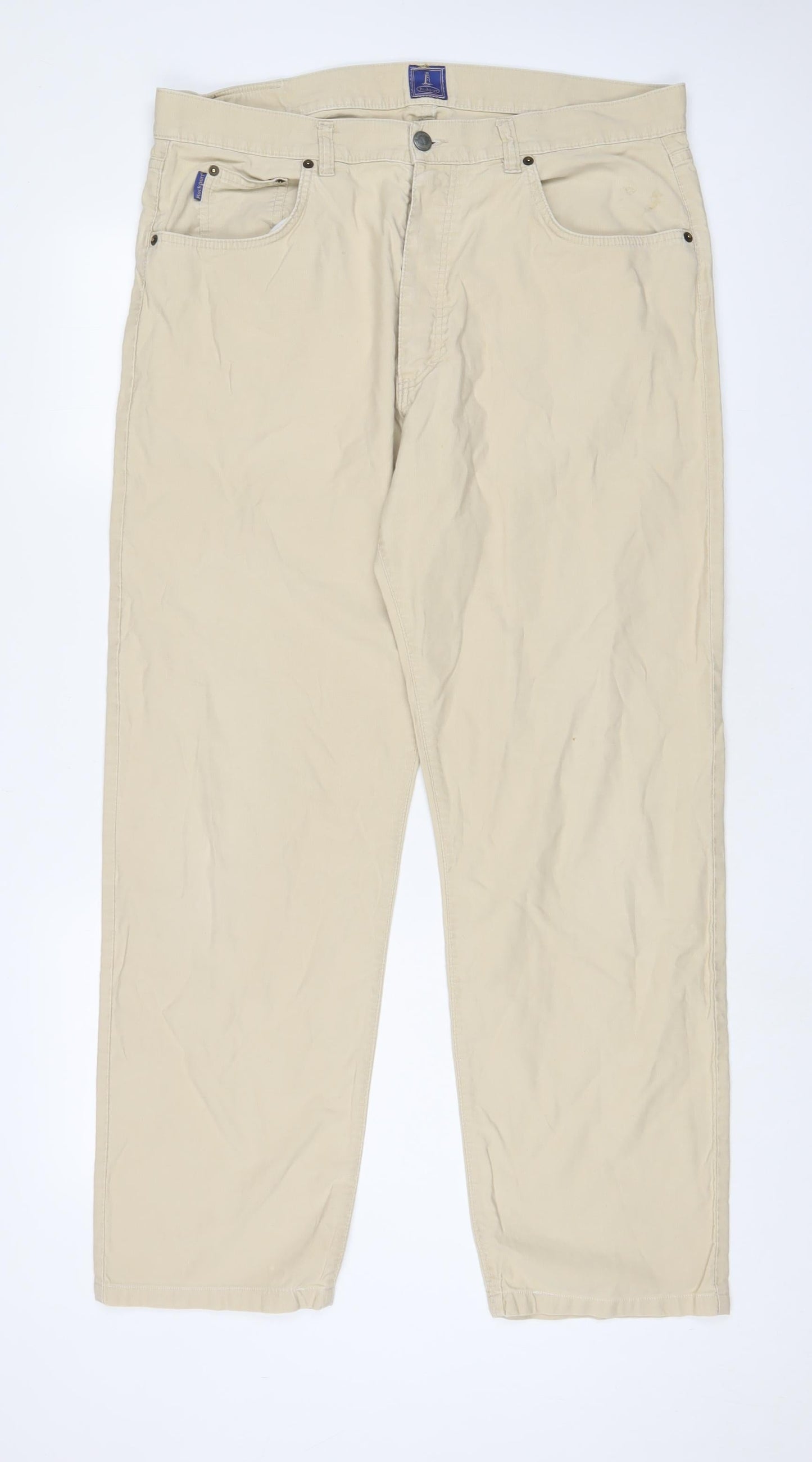 Mens UK Size 38 in Rockport Regular Fit Straight Beige Jeans