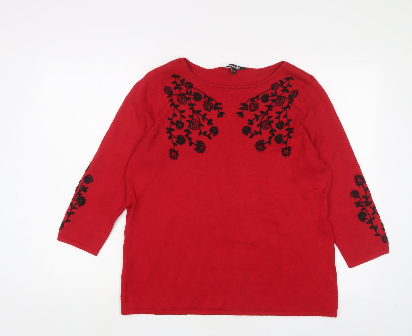 Womens UK Size 16 Bonmarché Red Pullover Jumper
