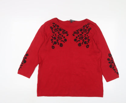 Womens UK Size 16 Bonmarché Red Pullover Jumper