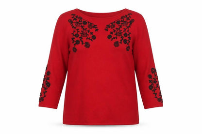 Womens UK Size 16 Bonmarché Red Pullover Jumper