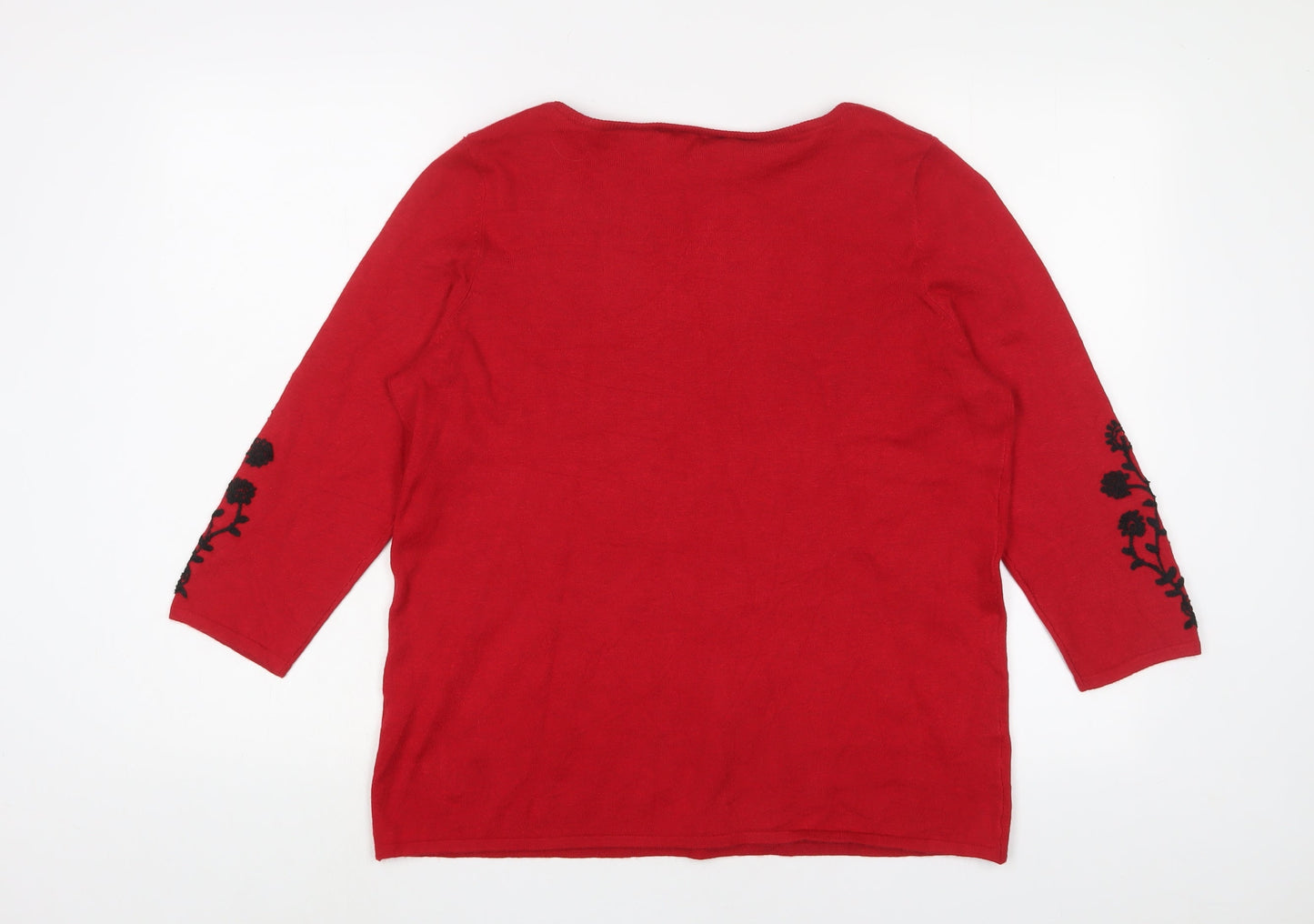 Womens UK Size 16 Bonmarché Red Pullover Jumper