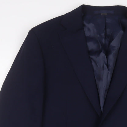 Mens UK Size 38 Marks and Spencer Regular Blue Suit Jacket