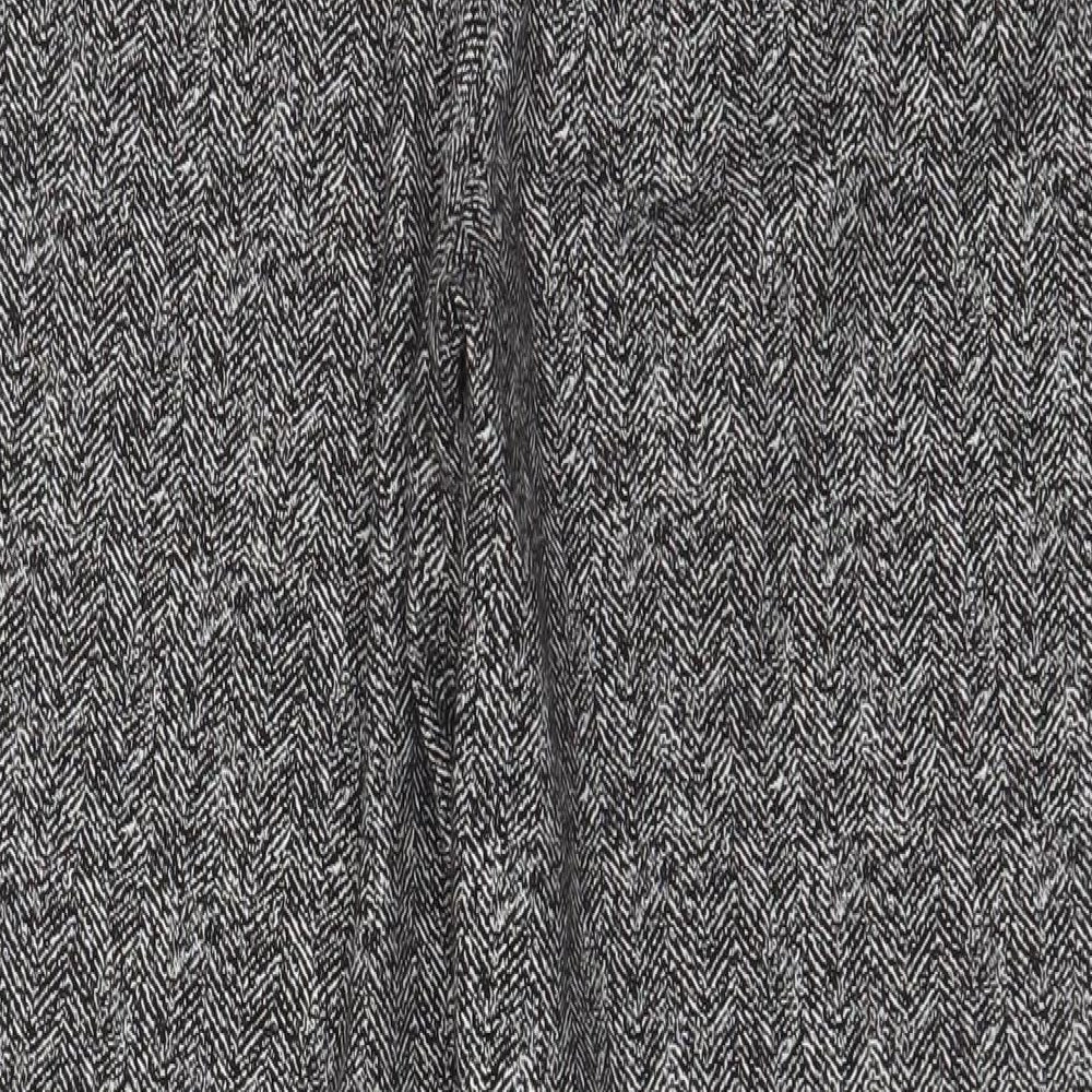 Classic Womens Grey Polyester Trousers Size 14 L29 in Regular Hook & Eye