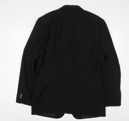 UrbanSpirit Mens Black Polyester Jacket Suit Jacket Size L Regular