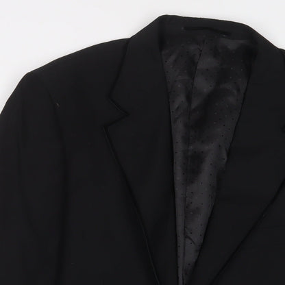 UrbanSpirit Mens Black Polyester Jacket Suit Jacket Size L Regular