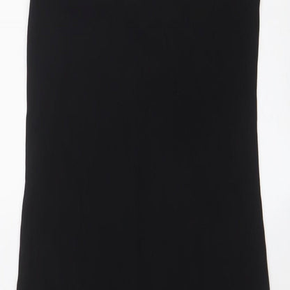 H&M Womens Black Cotton Bodycon Size S Scoop Neck Pullover