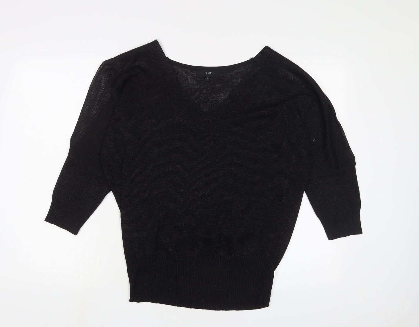 Womens UK Size 12 NEXT Black Pullover Jumper