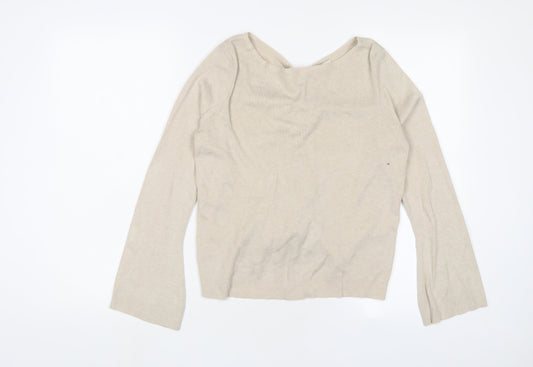 Womens UK Size S Only Beige Pullover Jumper