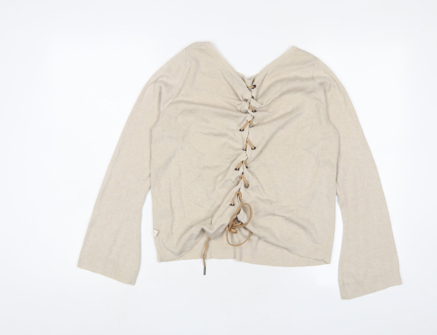 Womens UK Size S Only Beige Pullover Jumper