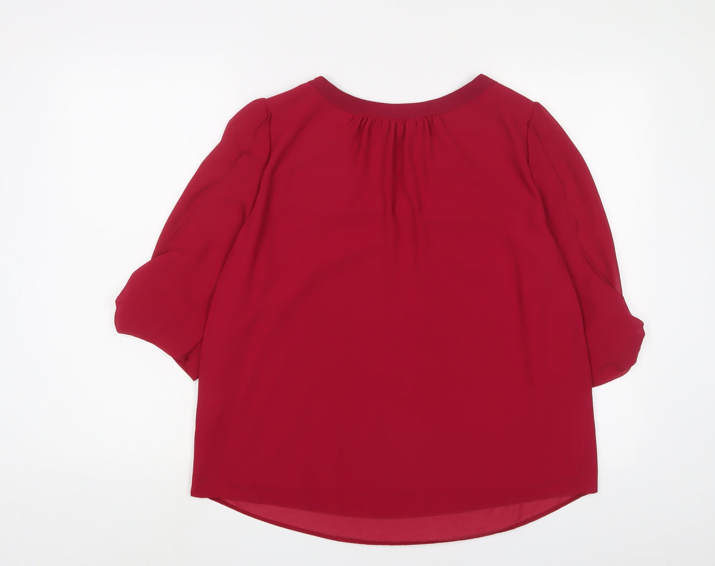 Womens UK Size 14 Dorothy Perkins Pink Basic Blouse
