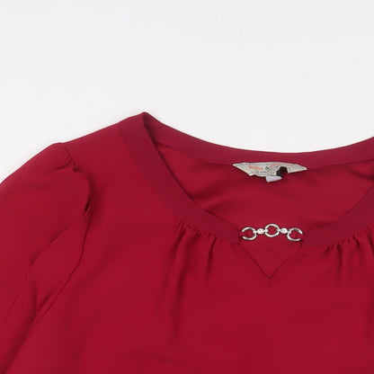 Womens UK Size 14 Dorothy Perkins Pink Basic Blouse