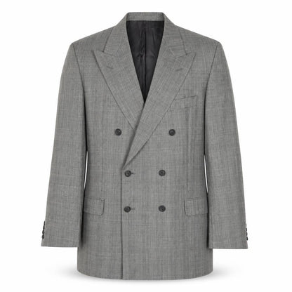 Marks & Spencer Mens Grey Plaid Wool Jacket Suit Jacket Size 42 Regular