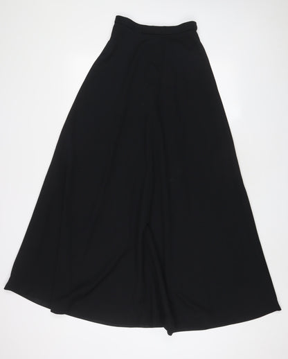 C&A Womens Black Polyester A-Line Skirt Size 23 in Button