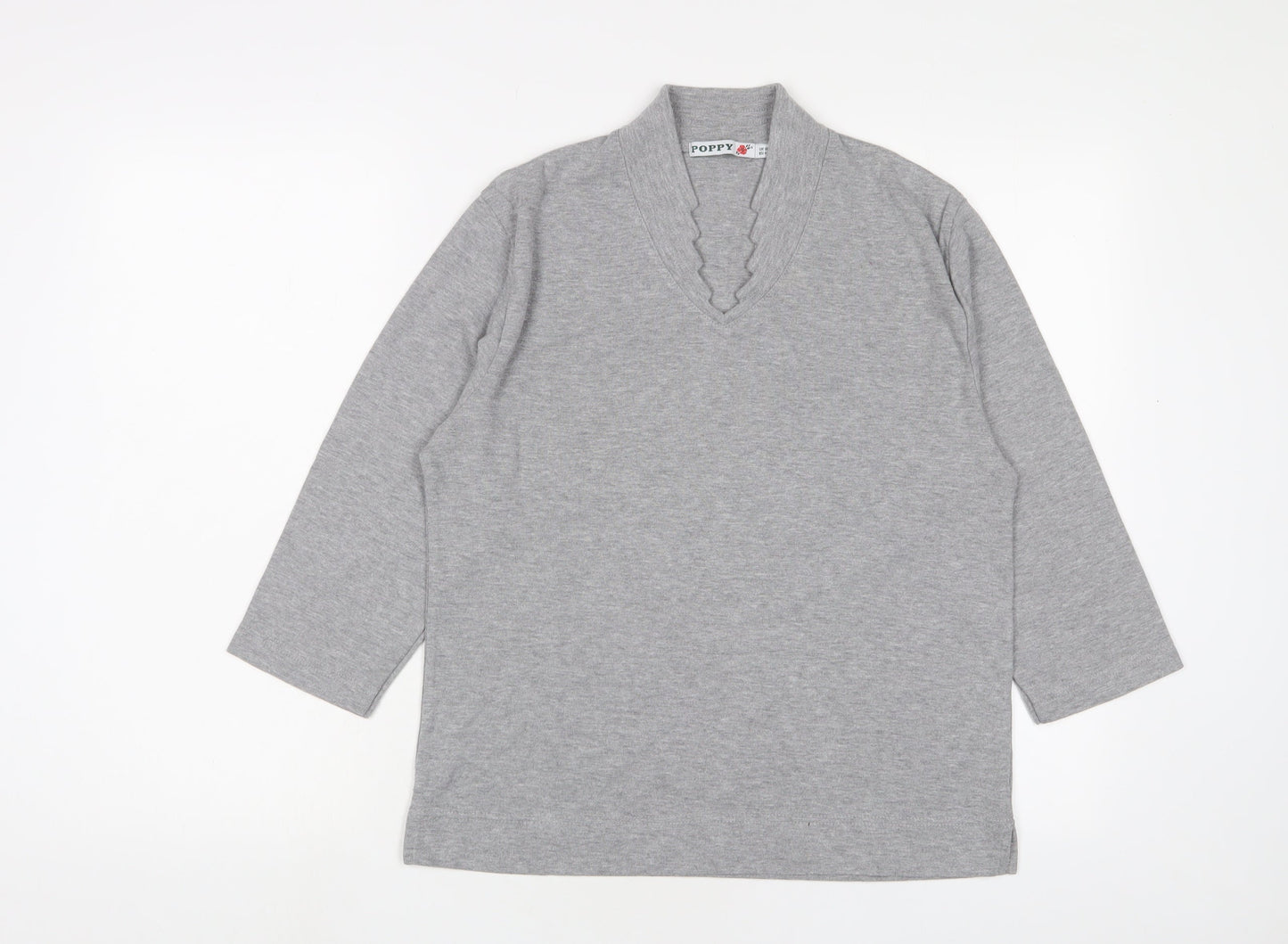 Womens UK Size 18 Poppy Grey Basic T-Shirt