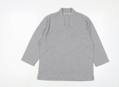 Womens UK Size 18 Poppy Grey Basic T-Shirt