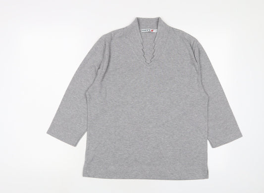 Womens UK Size 18 Poppy Grey Basic T-Shirt