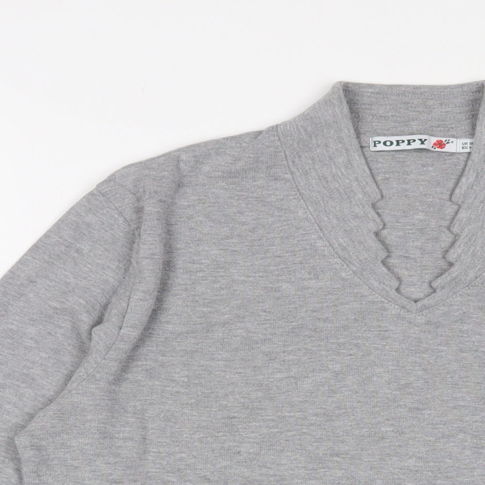 Womens UK Size 18 Poppy Grey Basic T-Shirt