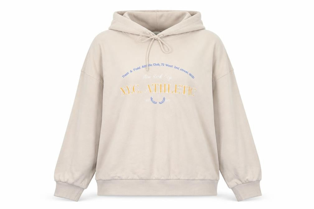 Womens UK Size XL H&M Beige Pullover Hoodie