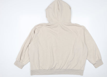H&M Womens Beige Cotton Pullover Hoodie Size XL Pullover - N.Y.C. Ahletic