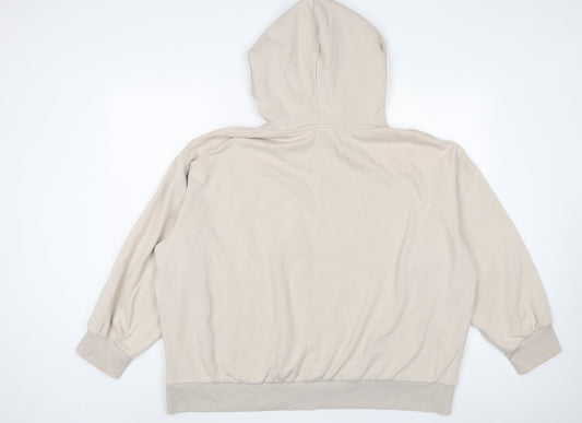 H&M Womens Beige Cotton Pullover Hoodie Size XL Pullover - N.Y.C. Ahletic