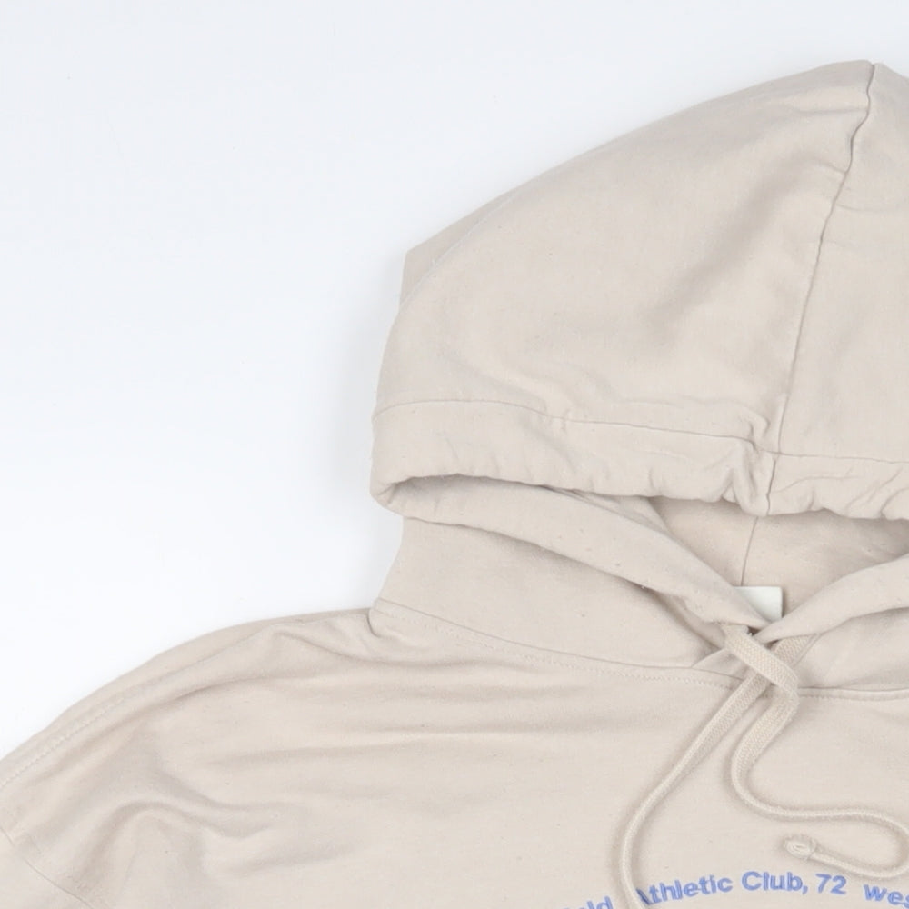 H&M Womens Beige Cotton Pullover Hoodie Size XL Pullover - N.Y.C. Ahletic