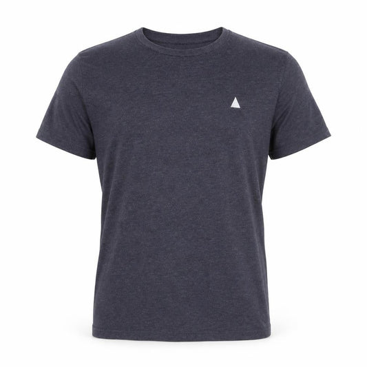 Front view of ASOS men’s blue cotton t-shirt, size M, crew neck - embroidered