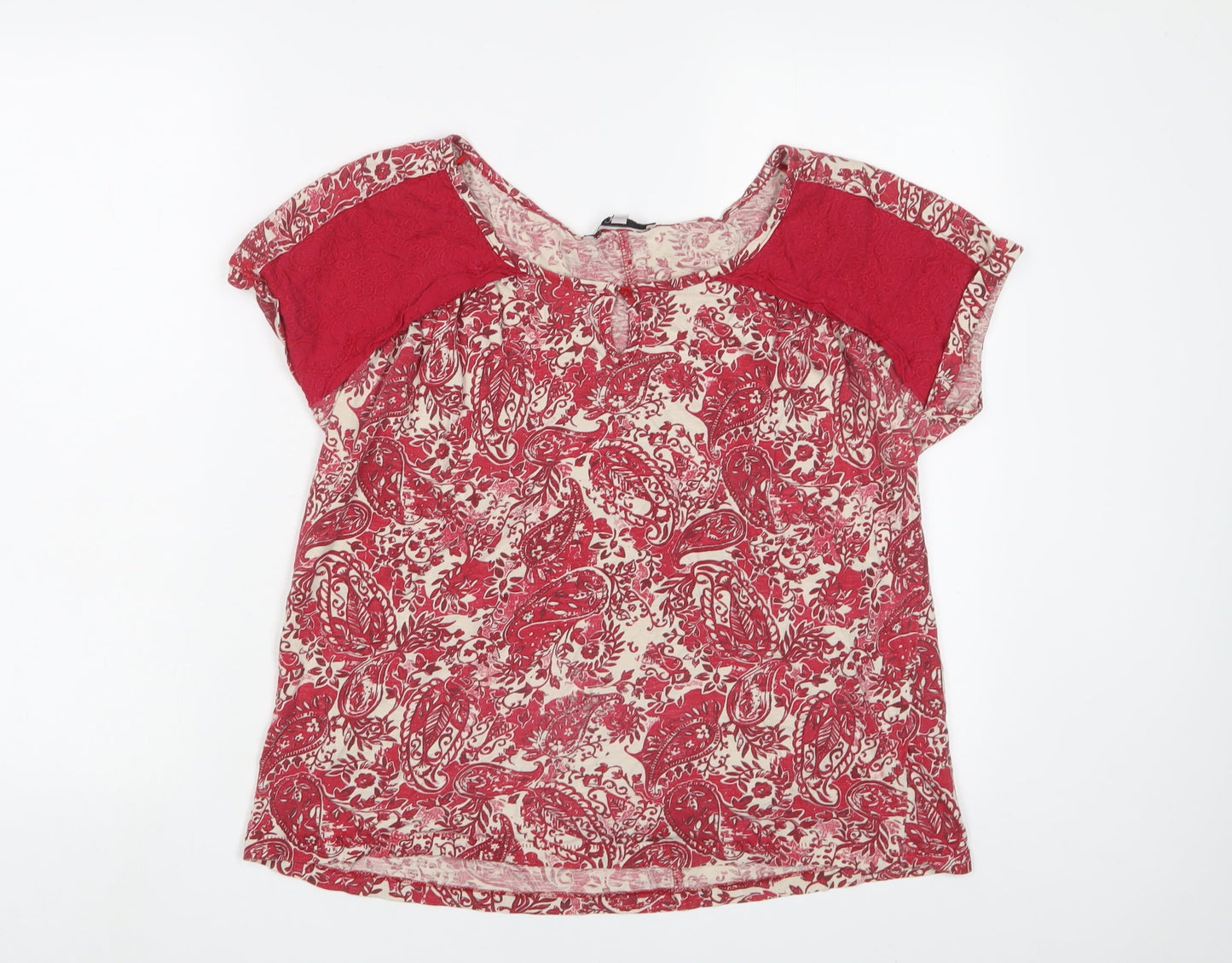 Womens UK Size 12 NEXT Red Basic T-Shirt