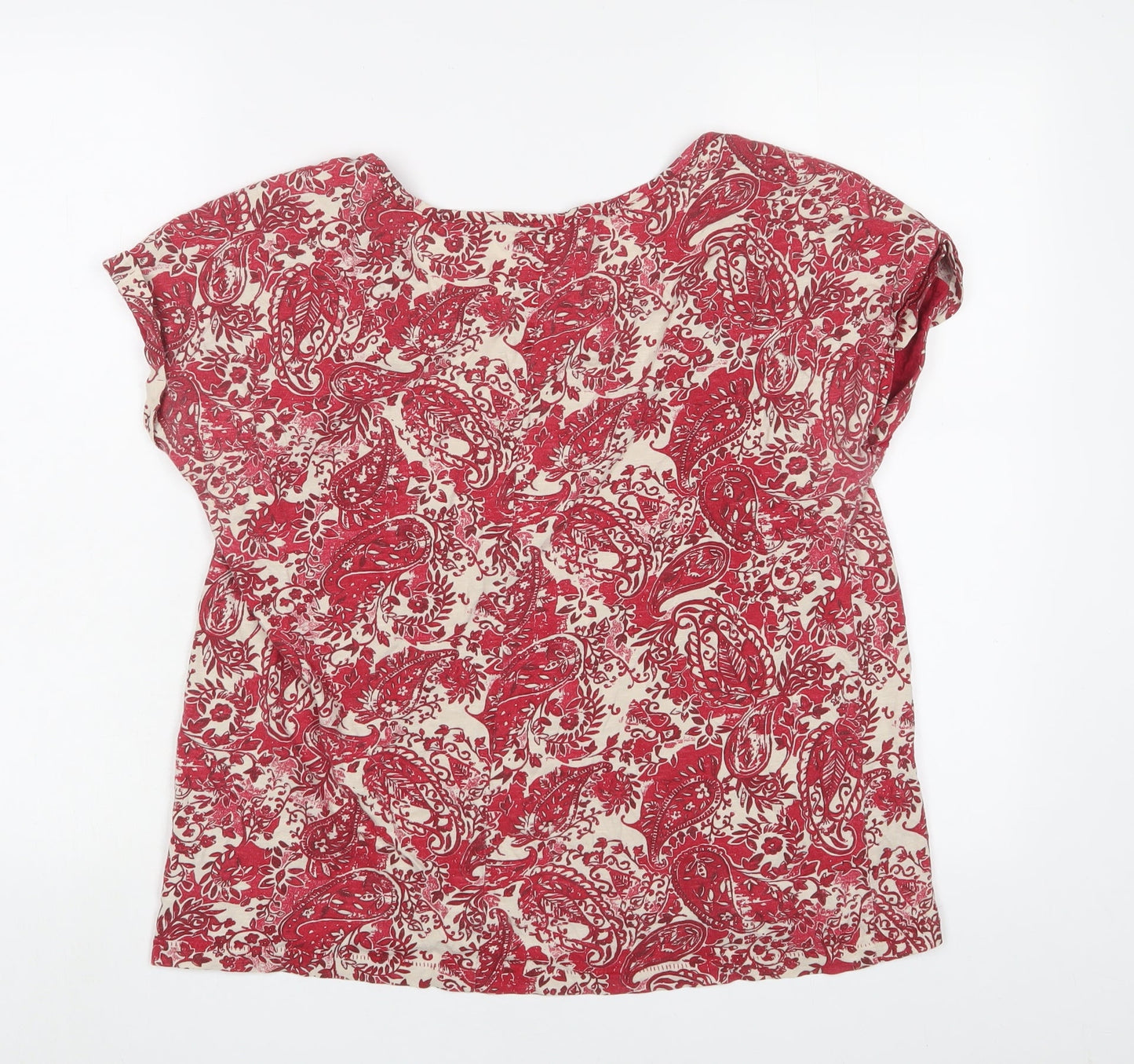 Womens UK Size 12 NEXT Red Basic T-Shirt