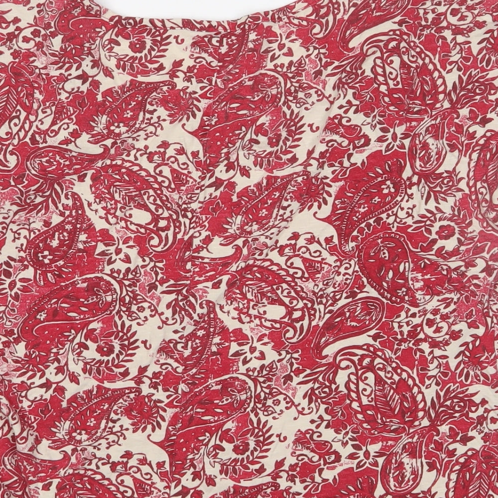 Womens UK Size 12 NEXT Red Basic T-Shirt