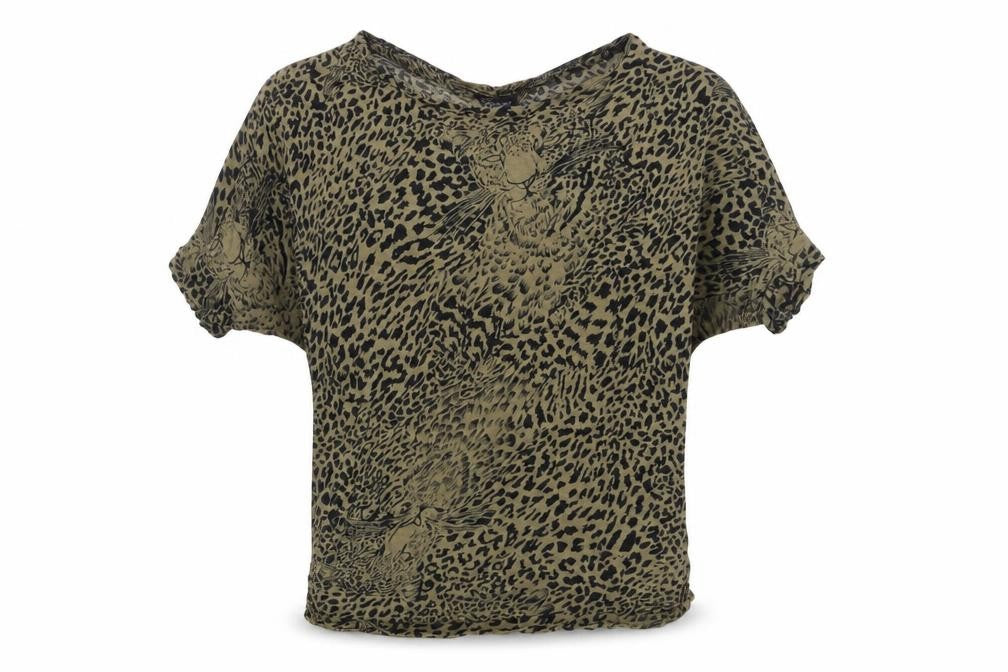 Womens UK Size 10 Topshop Green Basic T-Shirt