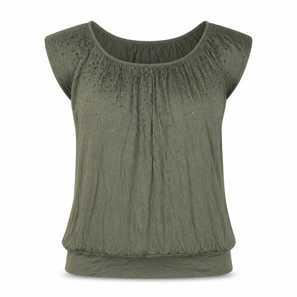 Womens UK Size S H&M Green Basic T-Shirt