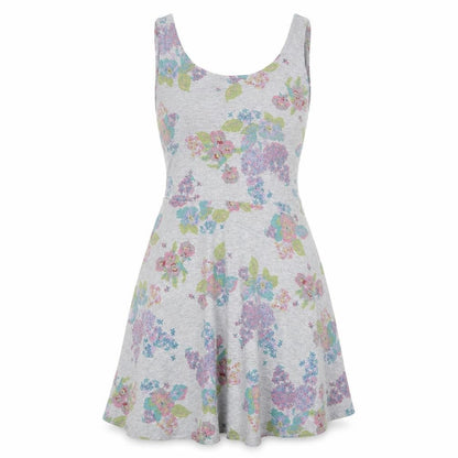 Topshop Womens Grey Floral Cotton A-Line Size 10 V-Neck Pullover