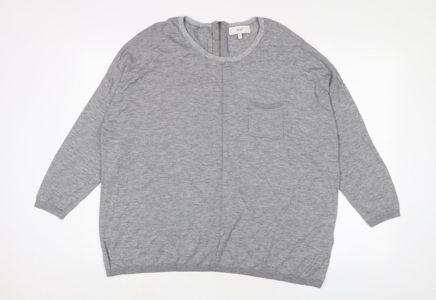 Womens UK Size 16 NEXT Grey Pullover Jumper