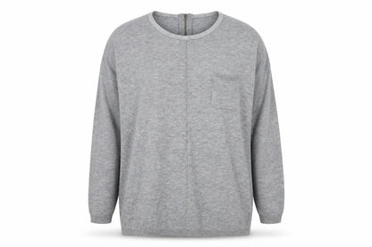Next Womens Grey Crew Neck Wool Pullover Jumper Size 16