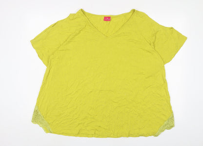 Womens UK Size 3XL Together Yellow Basic T-Shirt