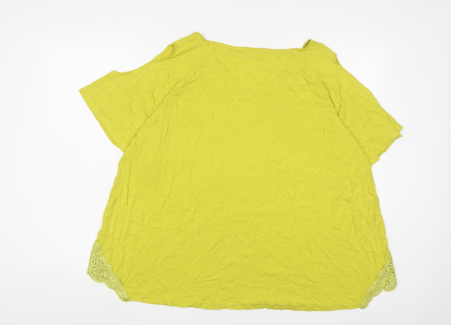 Womens UK Size 3XL Together Yellow Basic T-Shirt