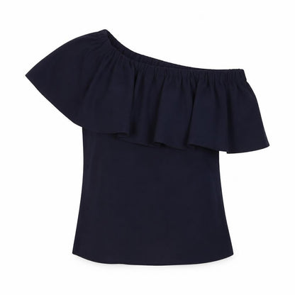 Womens UK Size 10 Warehouse Blue Basic Blouse