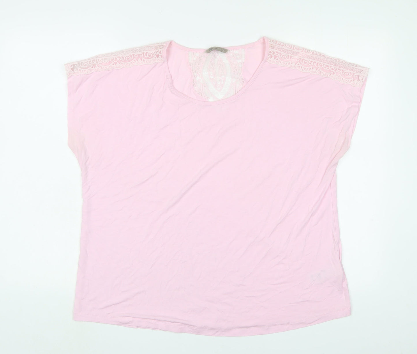 Womens UK Size 18 Marks and Spencer Pink Basic T-Shirt