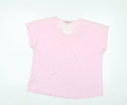 Womens UK Size 18 Marks and Spencer Pink Basic T-Shirt