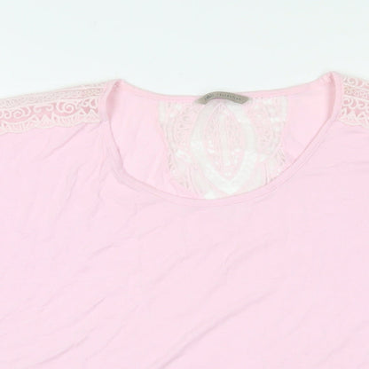Womens UK Size 18 Marks and Spencer Pink Basic T-Shirt