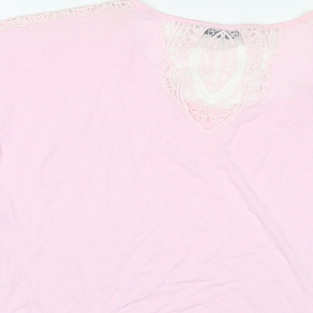 Womens UK Size 18 Marks and Spencer Pink Basic T-Shirt
