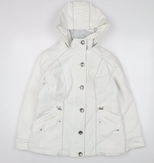 Per Una Womens White Jacket Coat Size M Zip