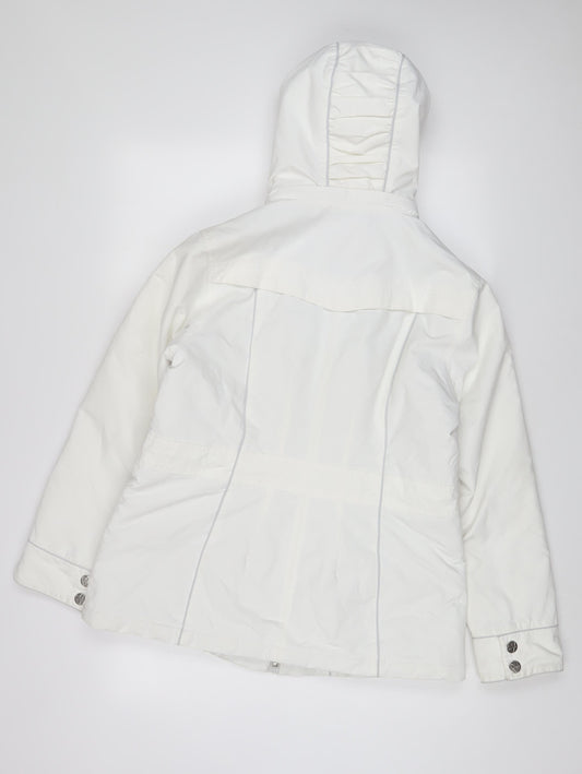 Per Una Womens White Jacket Coat Size M Zip
