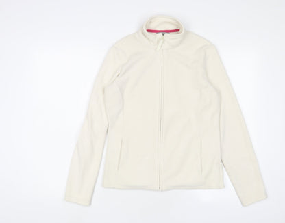 Marks and Spencer Womens White Jacket Size 10 Zip